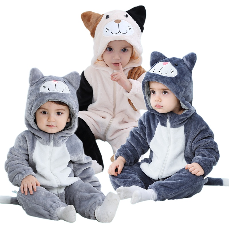 Baby Clothing Zip - Uroczy Kostium Kota dla Niemowląt Chłopców