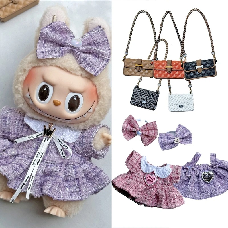 Baby Clothing Usa - 15 17cm Ubranko dla lalki Labubu,