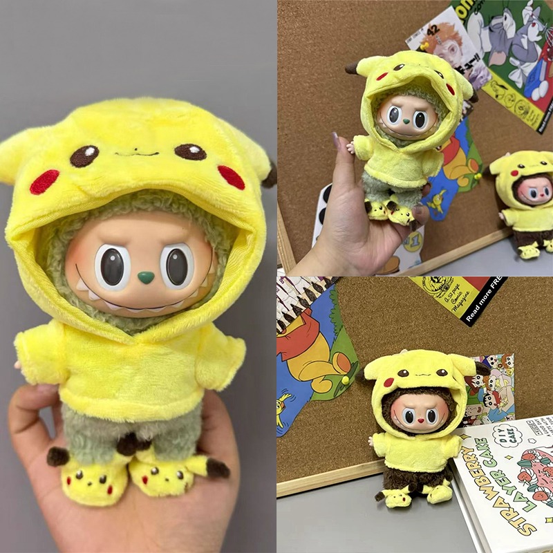 Baby Clothing Usa - 15 17cm Ubranka dla lalki Labubu,