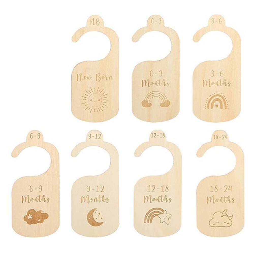 Baby Clothing Cupboard - 7/8 szt. Drewniane przegródki do szafy
