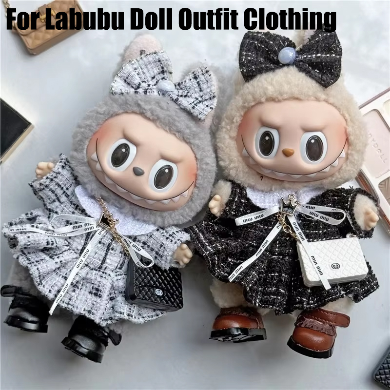 Baby Clothing Usa - 15 17cm Ubranka dla lalki Labubu,