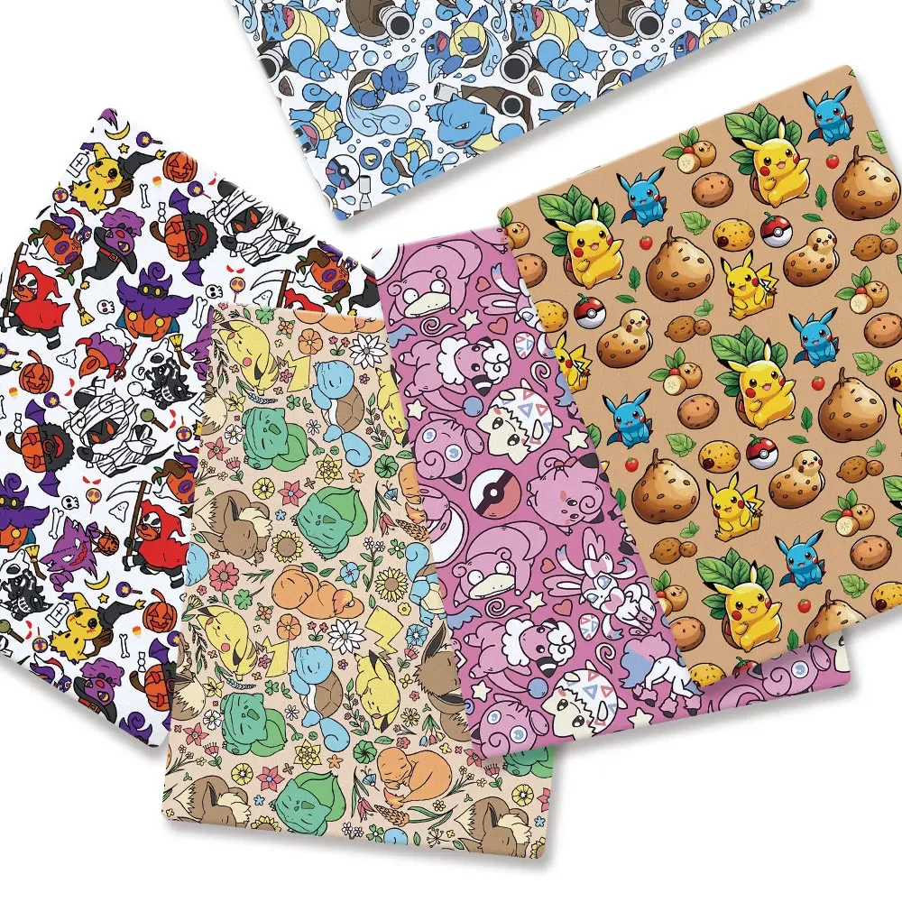 Baby Clothing Japan - Pokemon Cartoon Fabric140 * 50cm Ręcznie