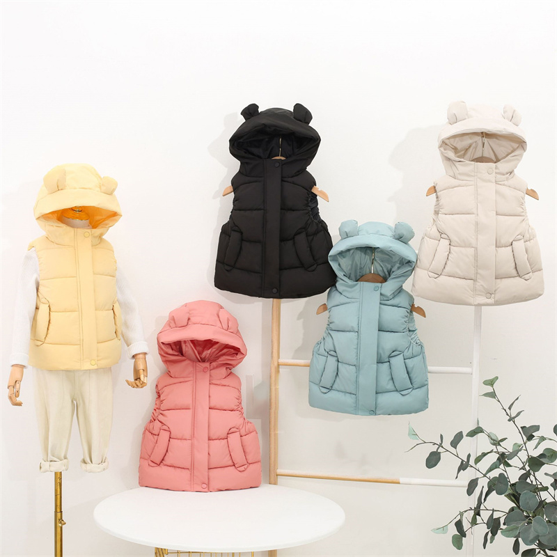 Baby Clothing Zipper - Moda Chłopcy Dziewczynki Kamizelki z kapturem