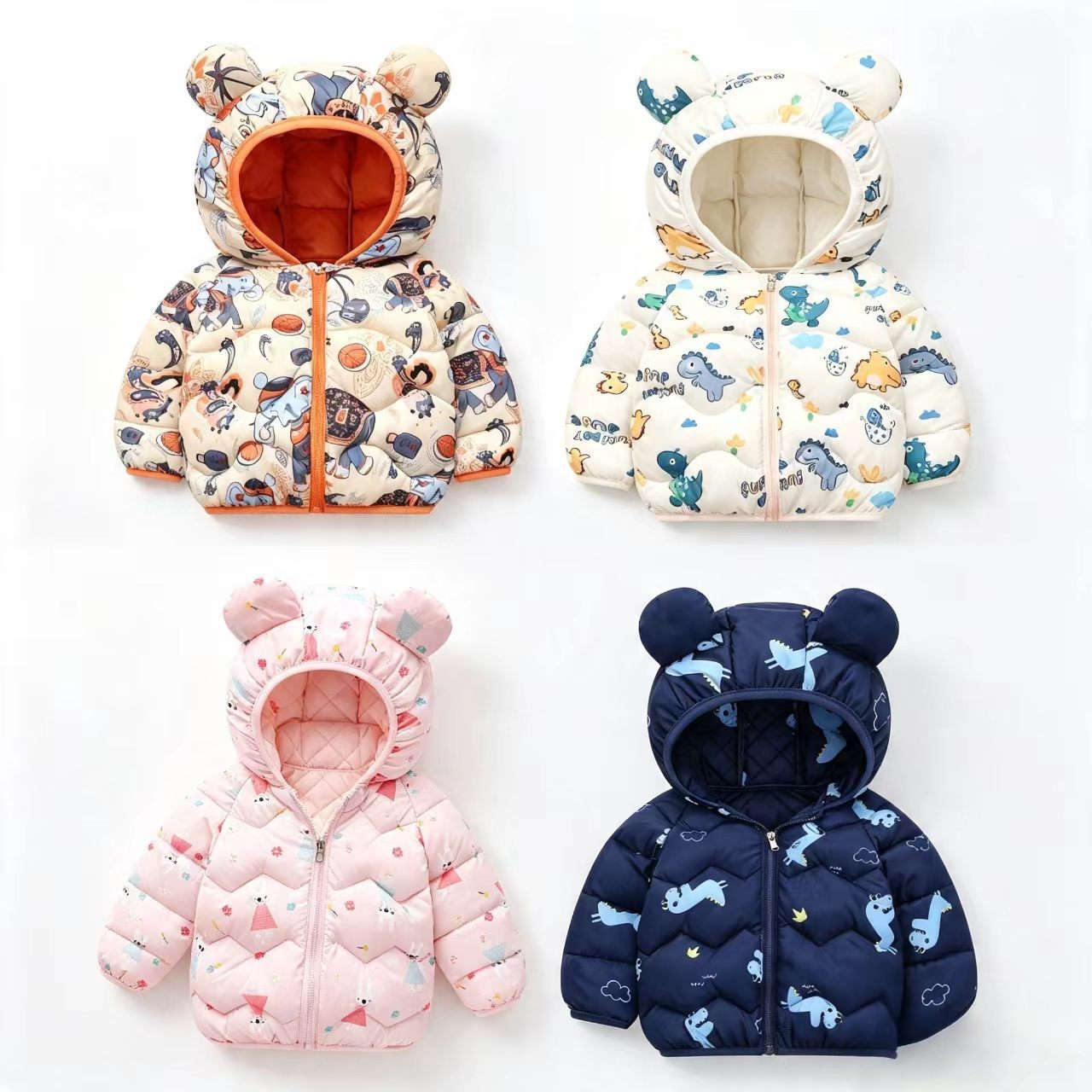 Baby Clothing Zipper - Płaszcz dziecięcy, kurtka z motywem kreskówkowym