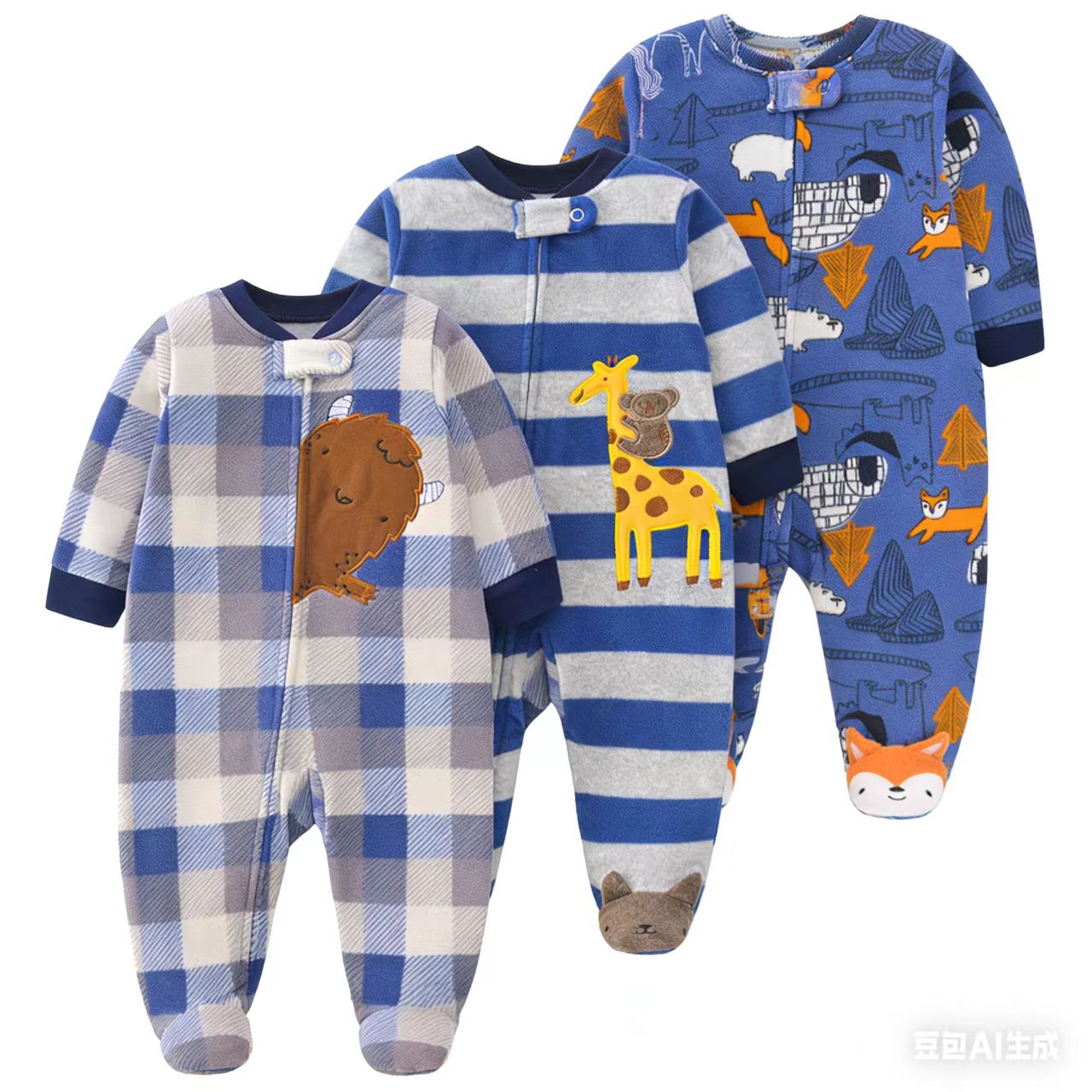 Baby Clothing Zip - 2026 Unisexowe pajacyki niemowlęce z polaru,