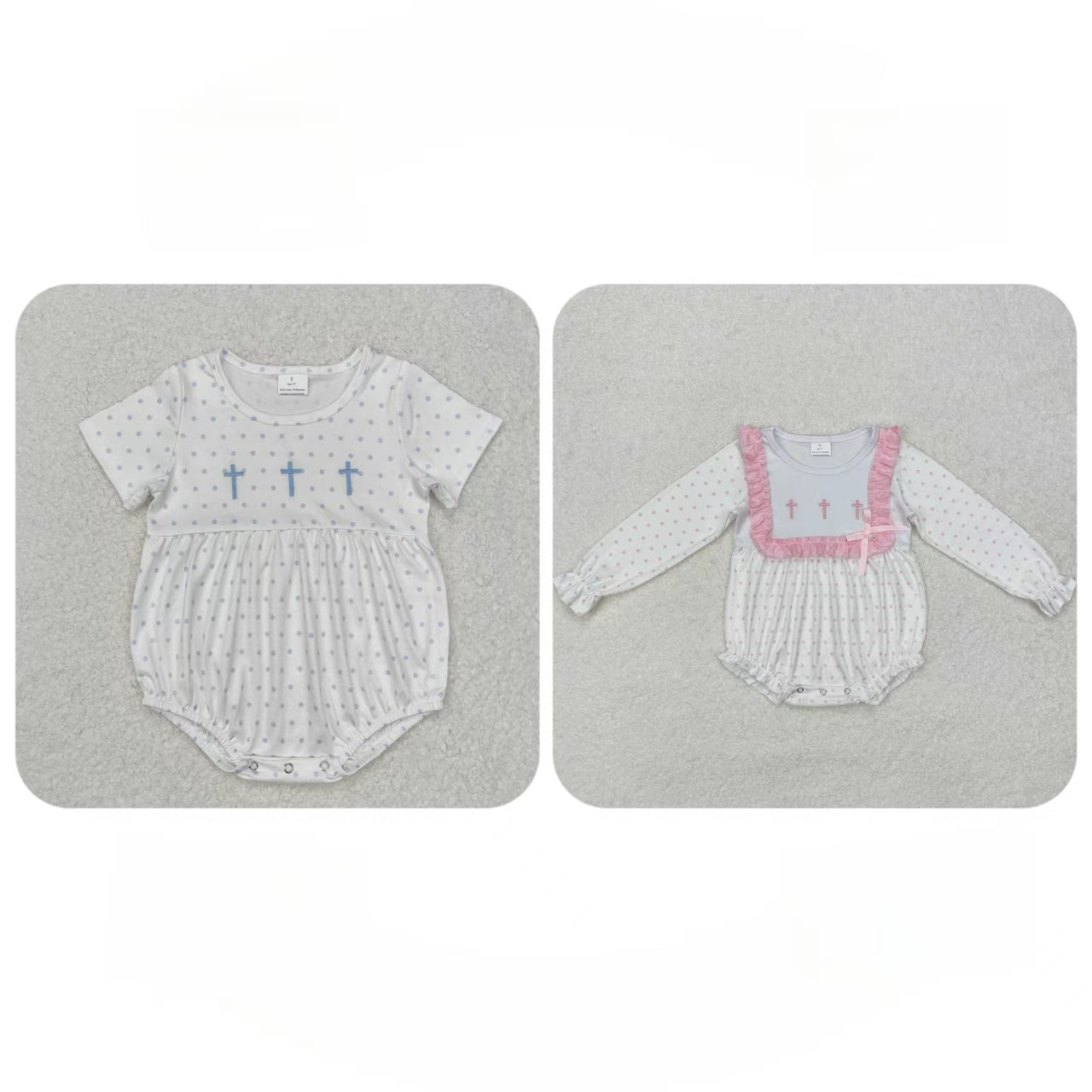 Baby Clothing Easter - Hurtownia niemowląt dzieci bąbelkowe hafty krzyżykowe