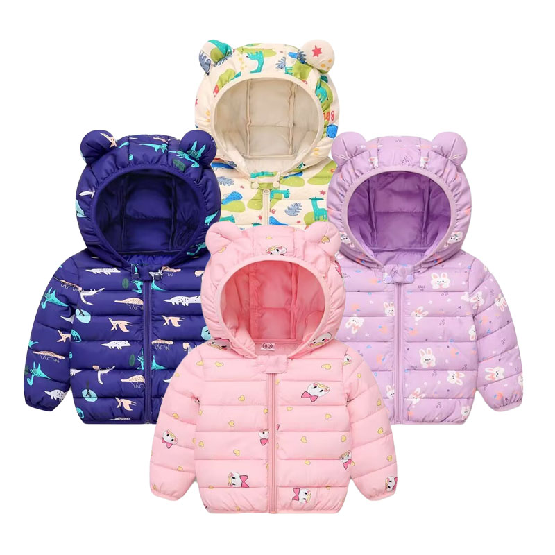 Baby Clothing Zip - Dziecięcy płaszcz bawełniany dziecięce kreskówki kurtka