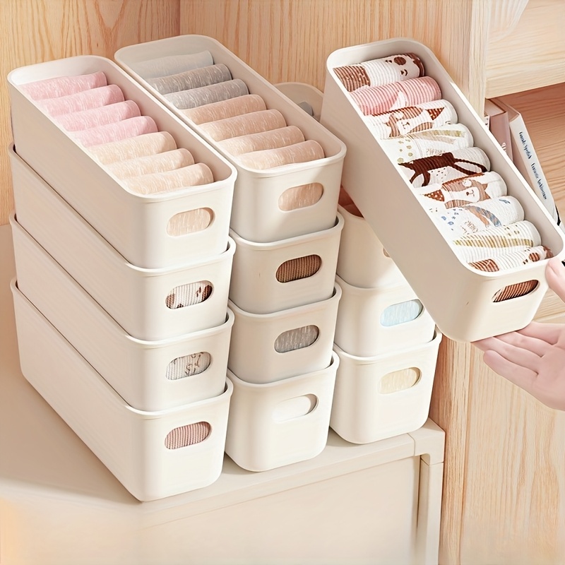 4 szt. Białe plastikowe pudełk – Baby Clothes Organiser recenzja i cena