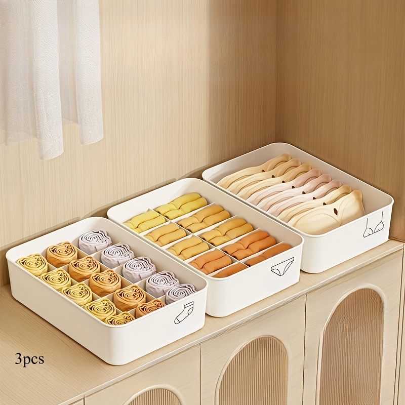 3 szt. Białe plastikowe pudełk – Baby Clothes Organiser recenzja i cena