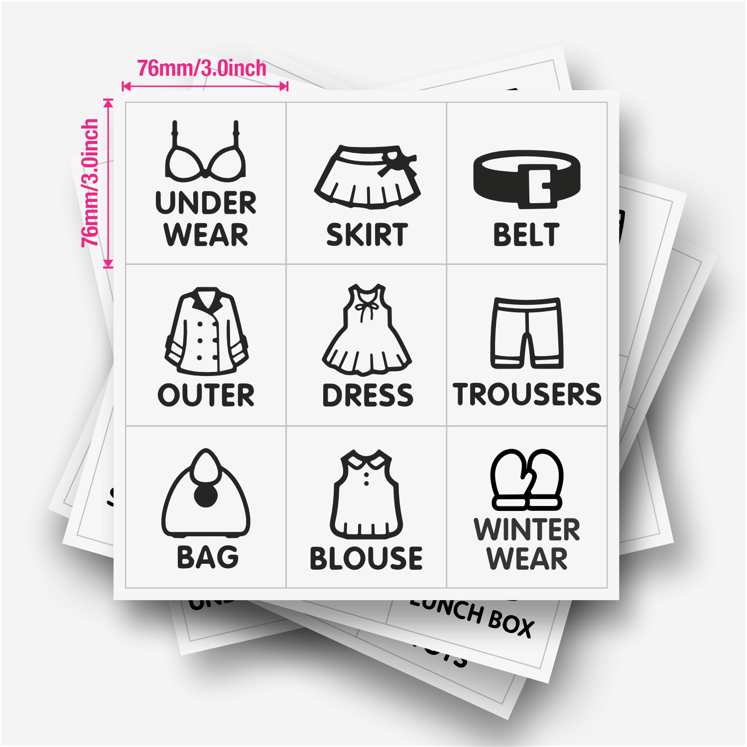 9 szt./arkusz, Etykiety do org – Baby Clothing Cupboard recenzja i cena